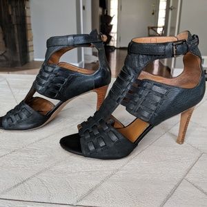 NINE WEST Strappy Gladiator Heels - Black, 8